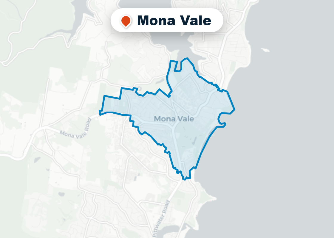 Map of Mr Splash plumbing service area in Mona Vale