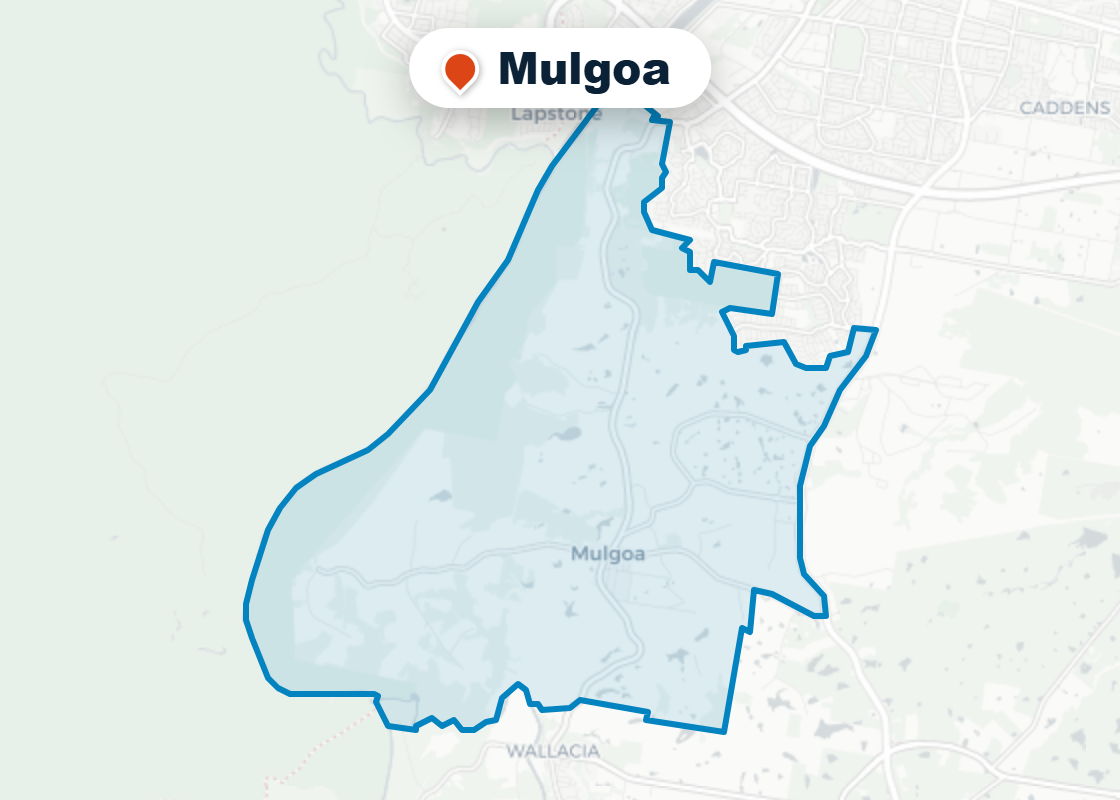 Map of Mr Splash plumbing service area in Mulgoa