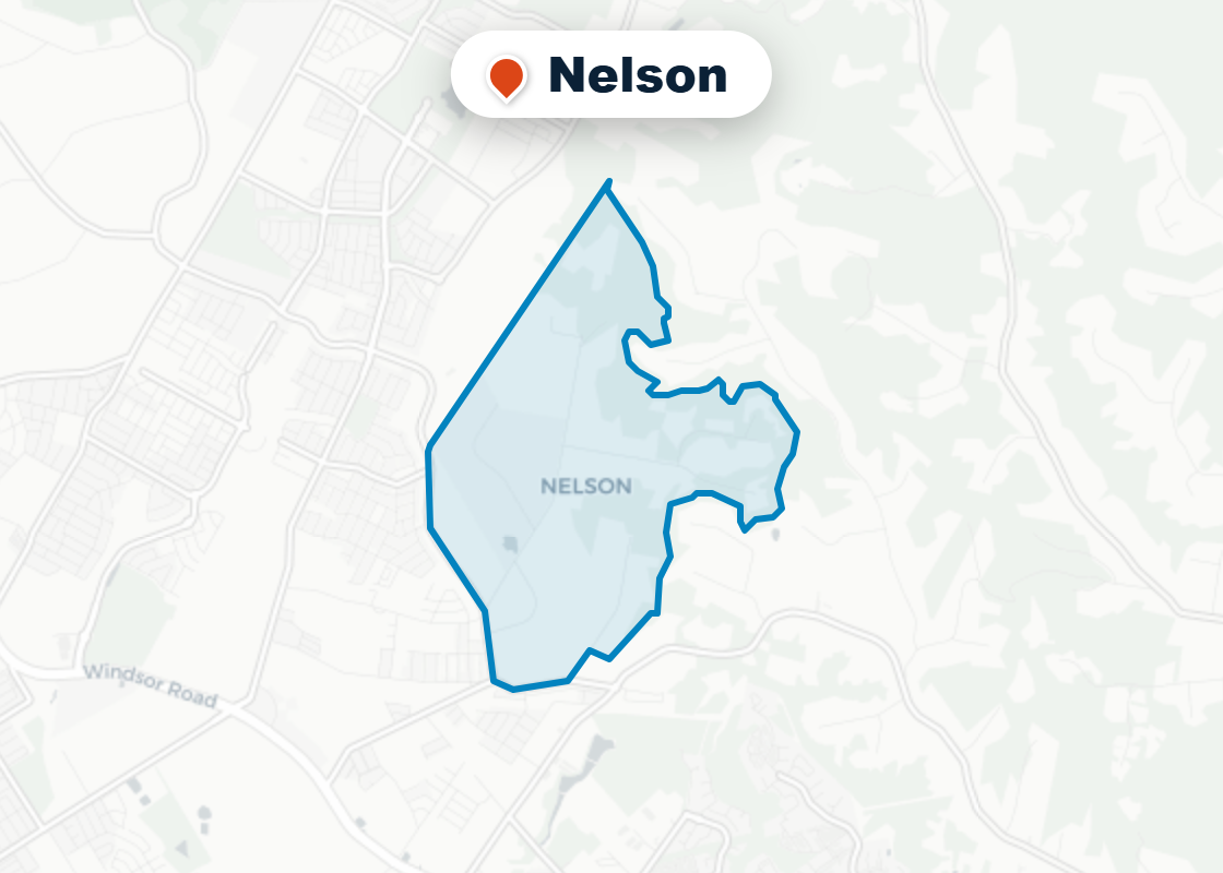 Map of Mr Splash plumbing service area in Nelson