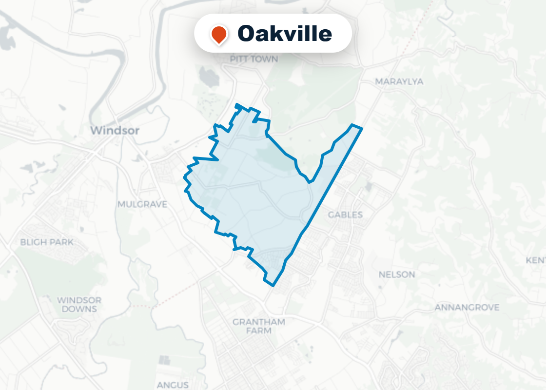 Map of Mr Splash plumbing service area in Oakville