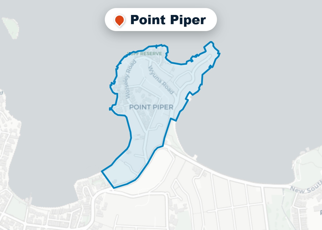 Map of Mr Splash plumbing service area in Point Piper