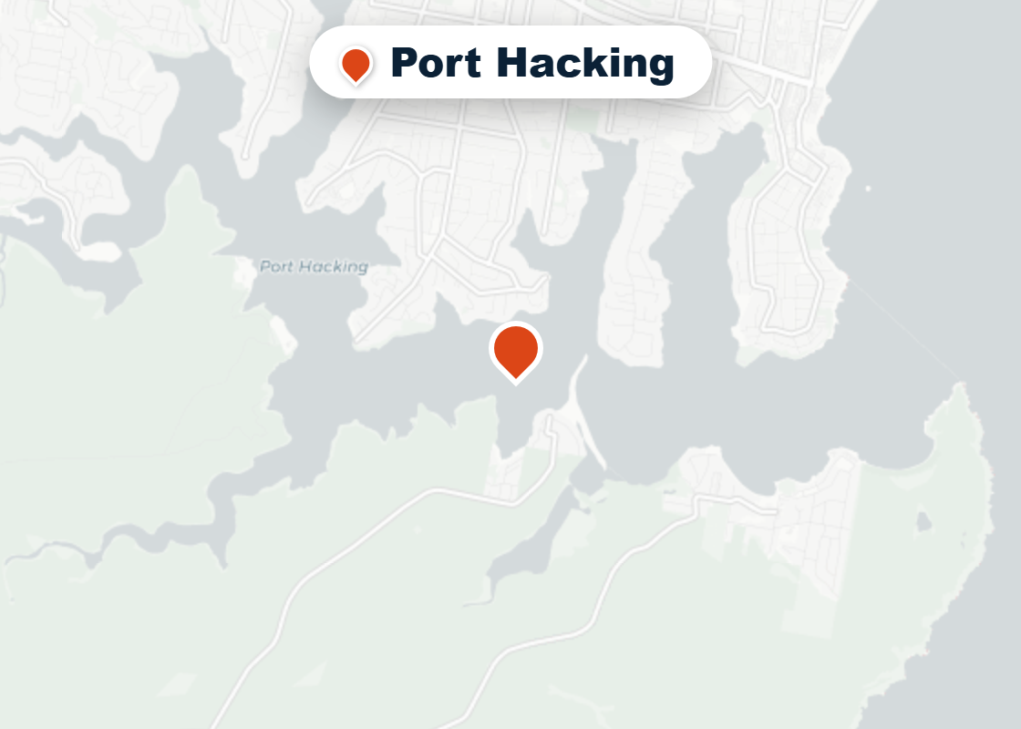 Map of Mr Splash plumbing service area in Port Hacking