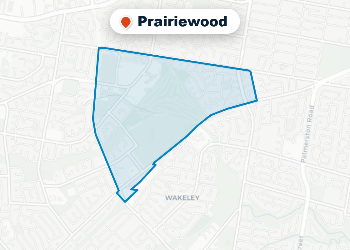 Map of Mr Splash plumbing service area in Prairiewood