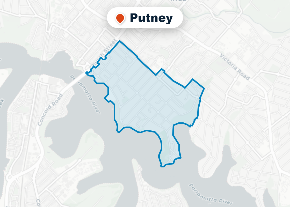 Map of Mr Splash plumbing service area in Putney