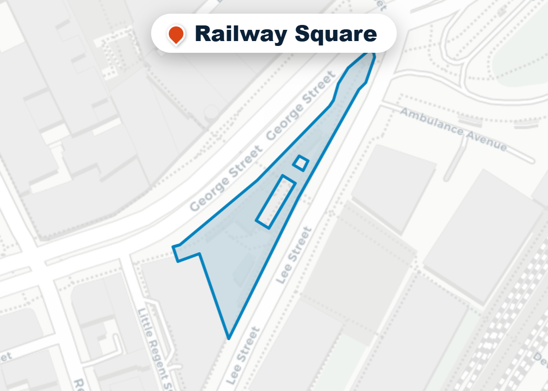 Map of Mr Splash plumbing service area in Railway Square