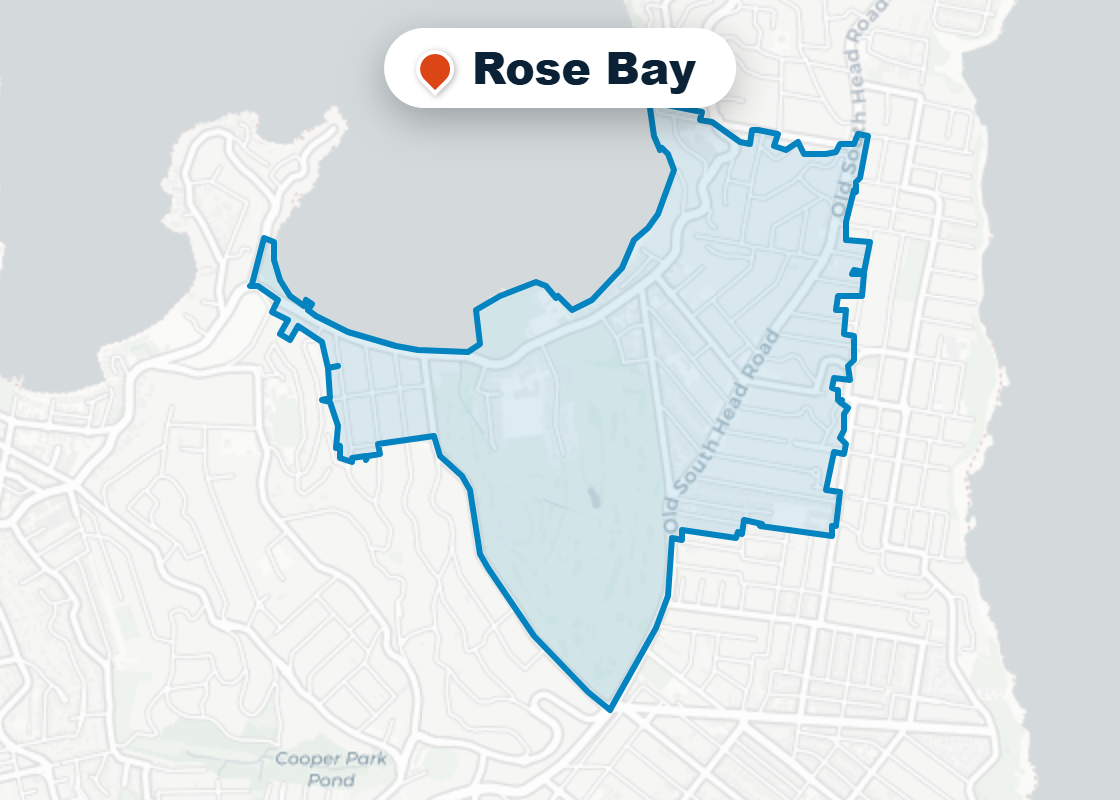 Map of Mr Splash plumbing service area in Rose Bay