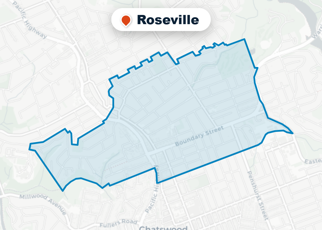 Map of Mr Splash plumbing service area in Roseville