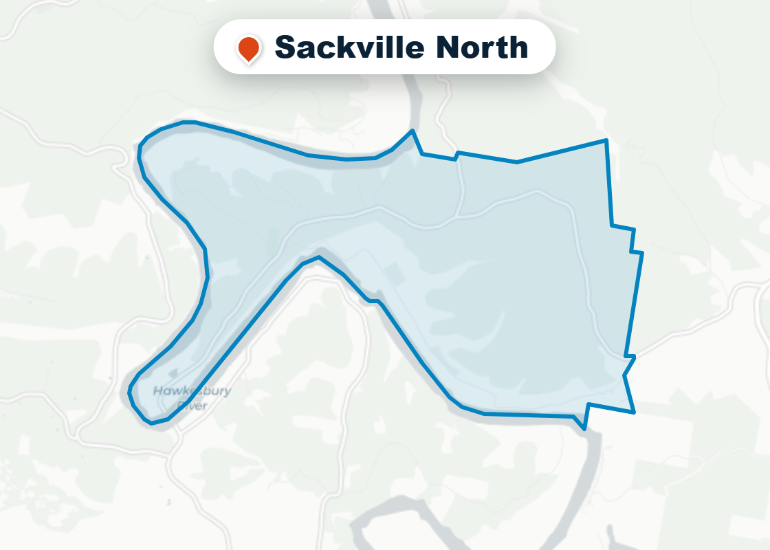 Map of Mr Splash plumbing service area in Sackville North