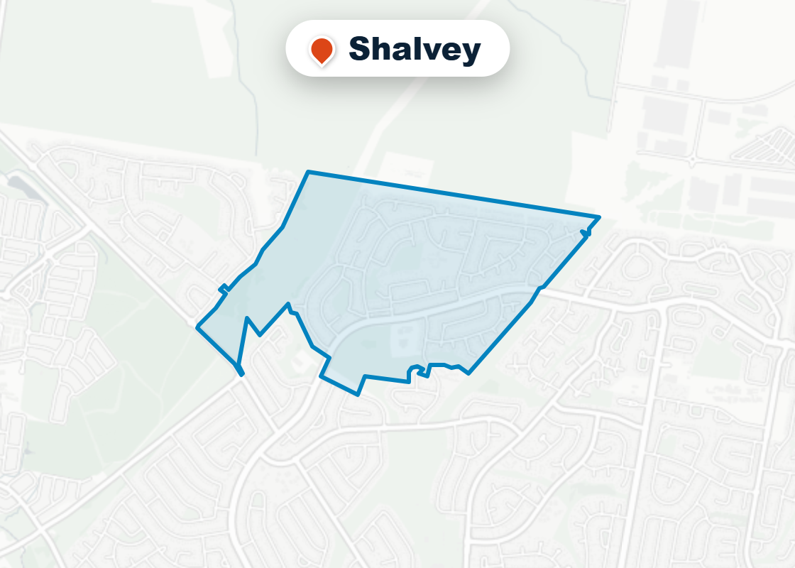 Map of Mr Splash plumbing service area in Shalvey