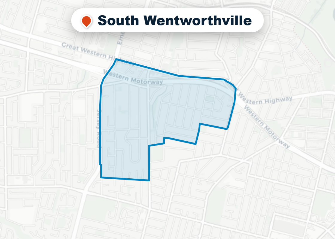 Map of Mr Splash plumbing service area in South Wentworthville