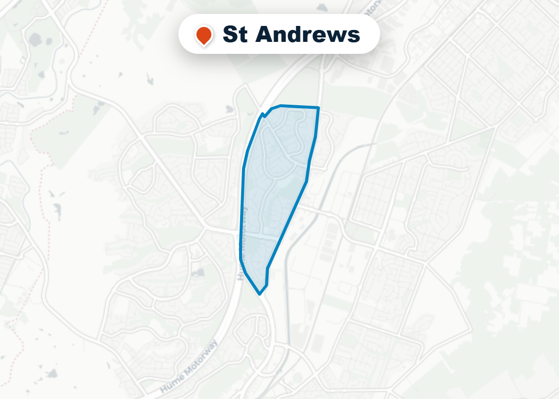 Map of Mr Splash plumbing service area in St Andrews