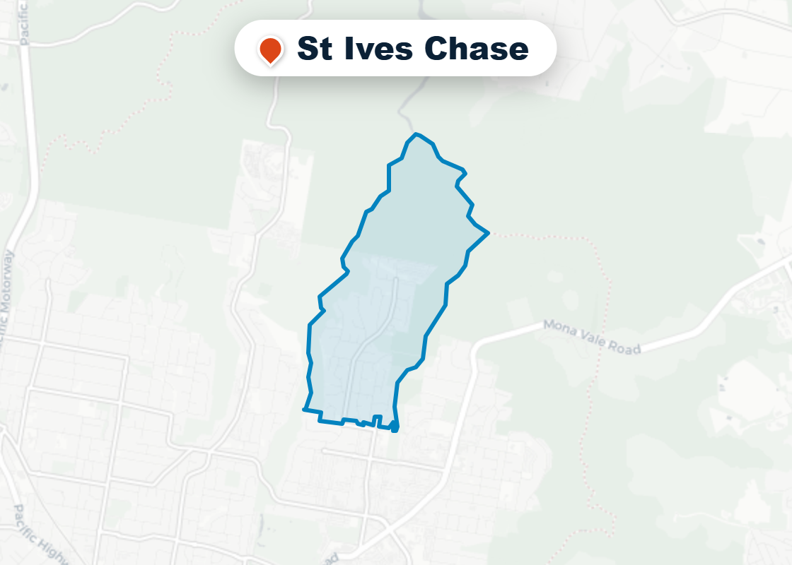 Map of Mr Splash plumbing service area in St Ives Chase