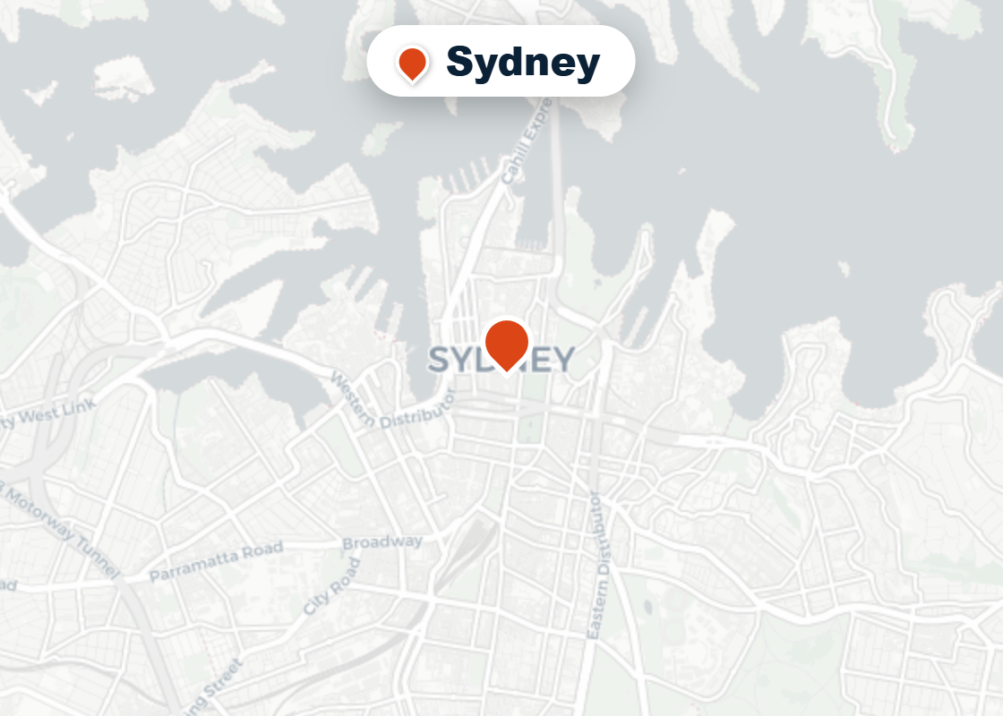 Map of Mr Splash plumbing service area in Sydney
