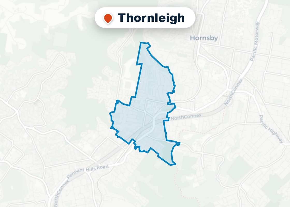 Map of Mr Splash plumbing service area in Thornleigh