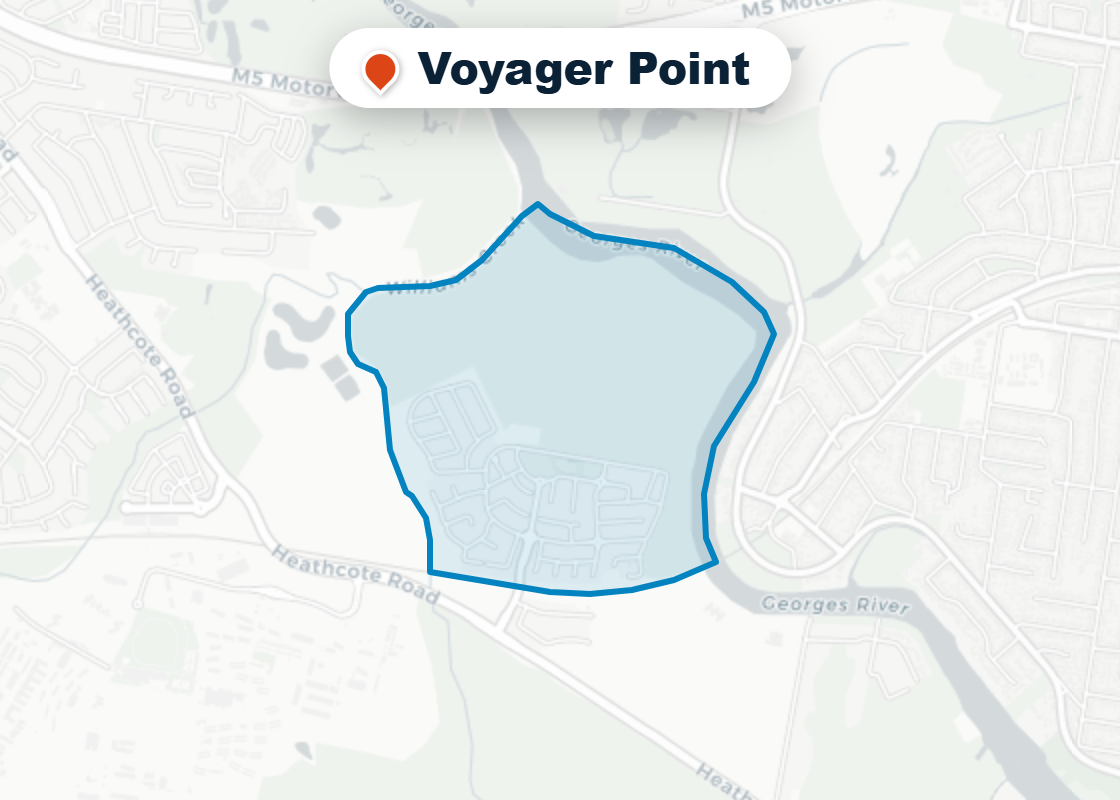 Map of Mr Splash plumbing service area in Voyager Point