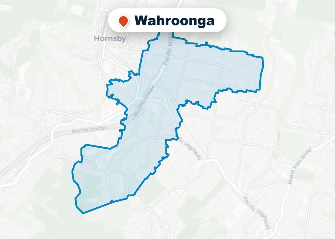 Map of Mr Splash plumbing service area in Wahroonga