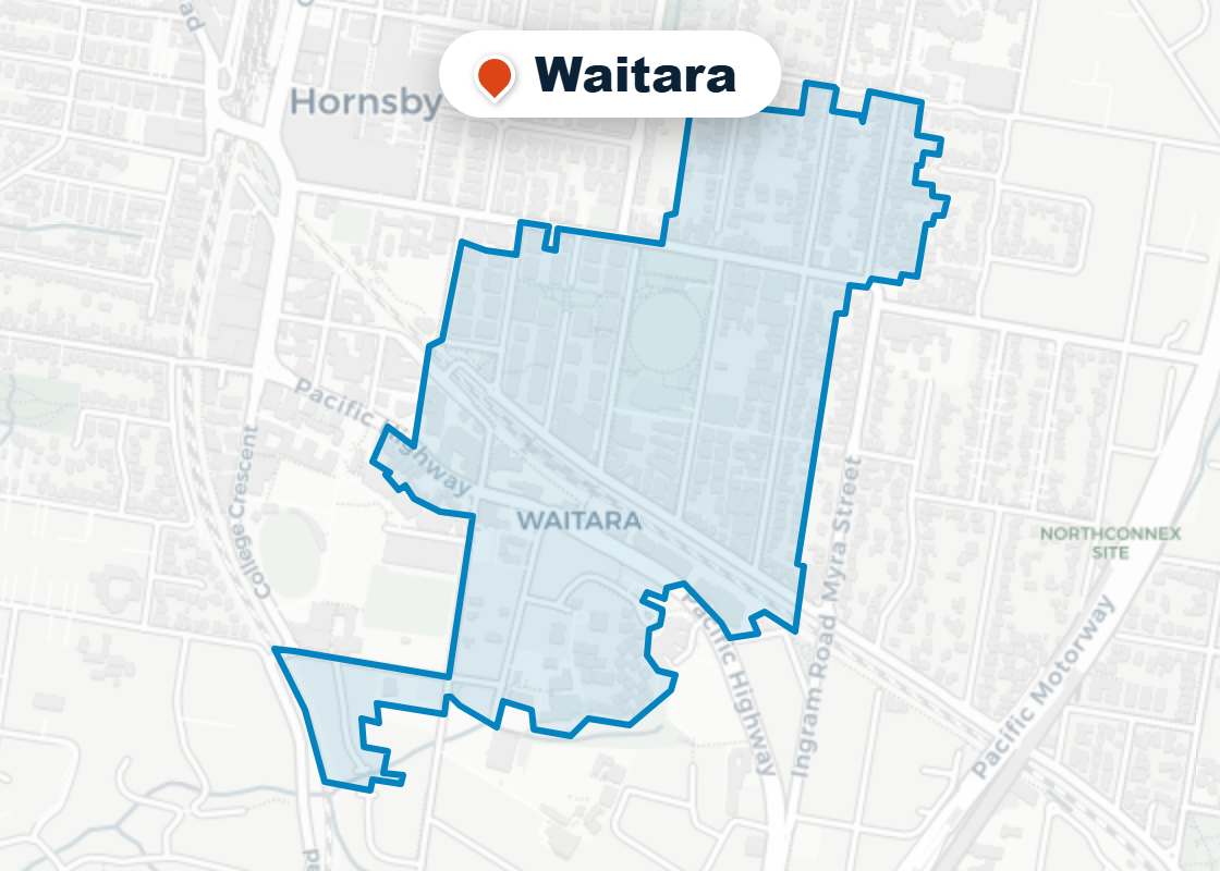 Map of Mr Splash plumbing service area in Waitara
