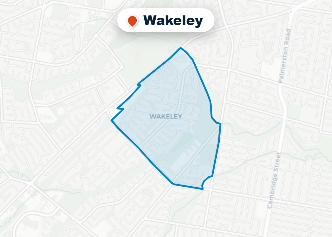Map of Mr Splash plumbing service area in Wakeley