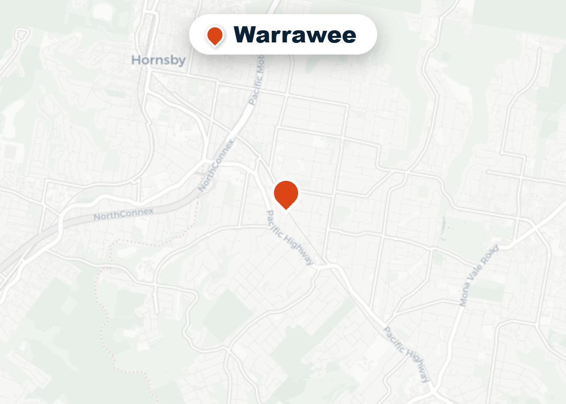 Map of Mr Splash plumbing service area in Warrawee