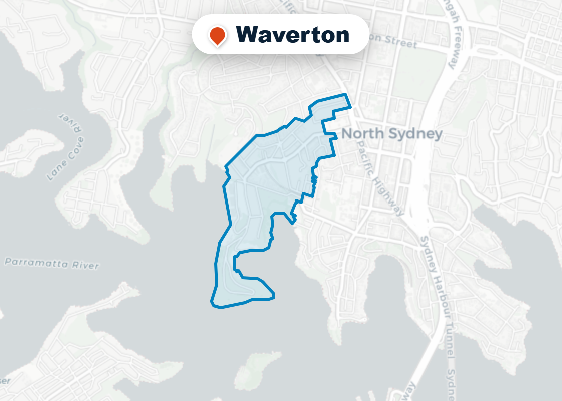 Map of Mr Splash plumbing service area in Waverton