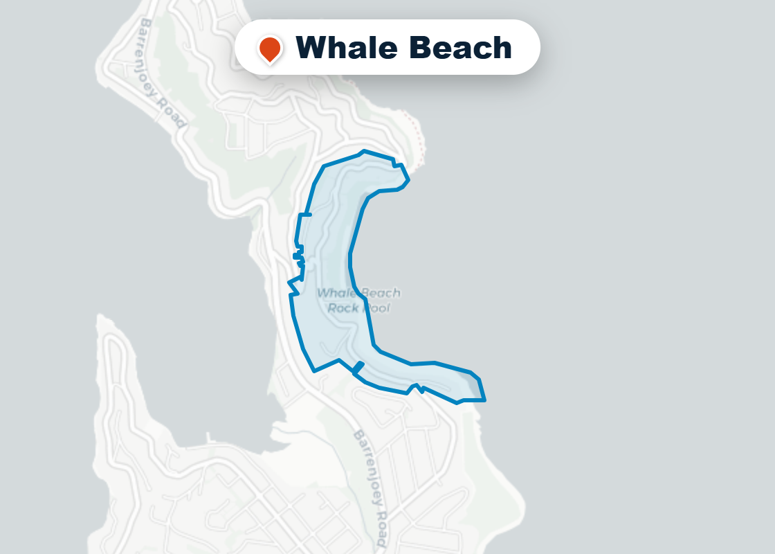 Map of Mr Splash plumbing service area in Whale Beach