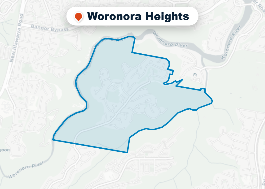 Map of Mr Splash plumbing service area in Woronora Heights