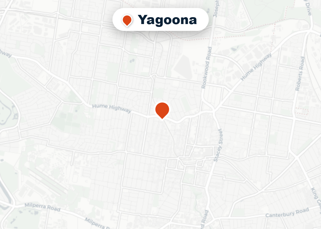 Map of Mr Splash plumbing service area in Yagoona