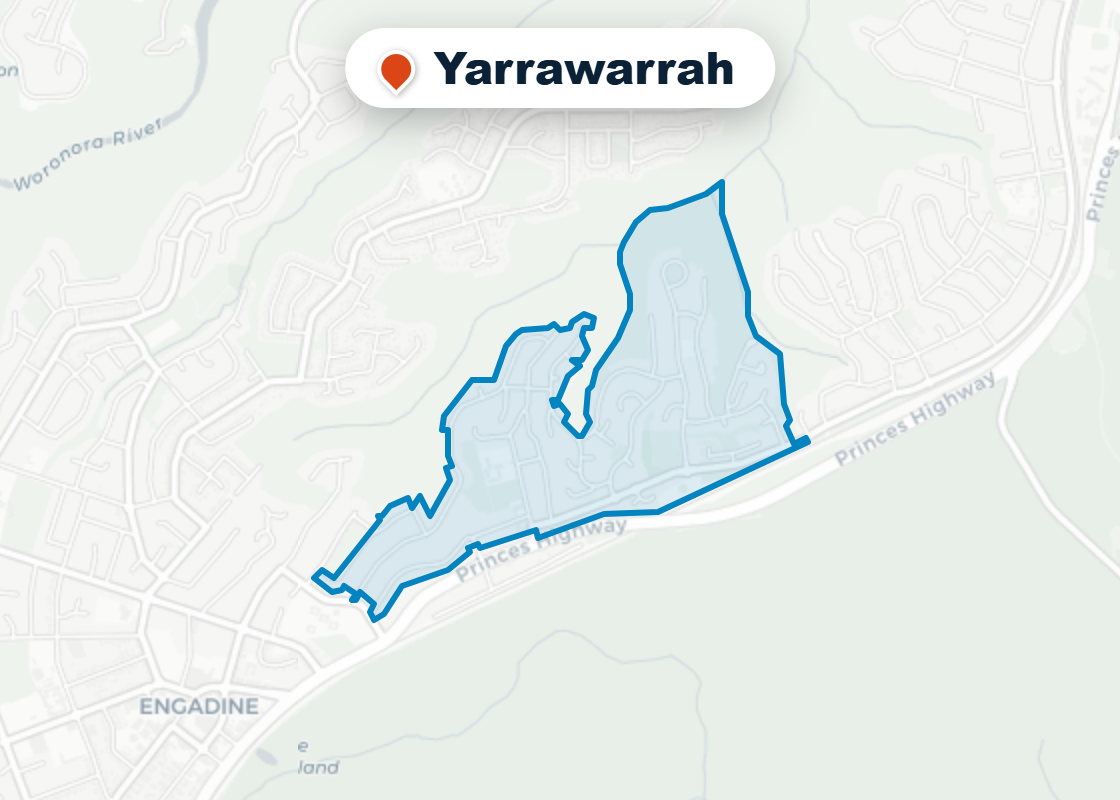 Map of Mr Splash plumbing service area in Yarrawarrah