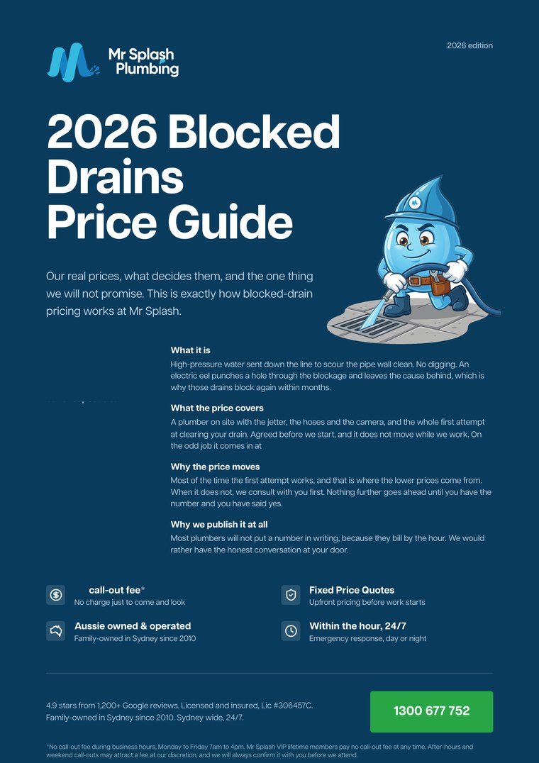 The Blocked Drains Price Guide, front cover