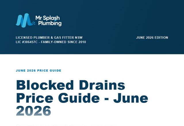 Blocked Drains Price Guide - June 2026, first page